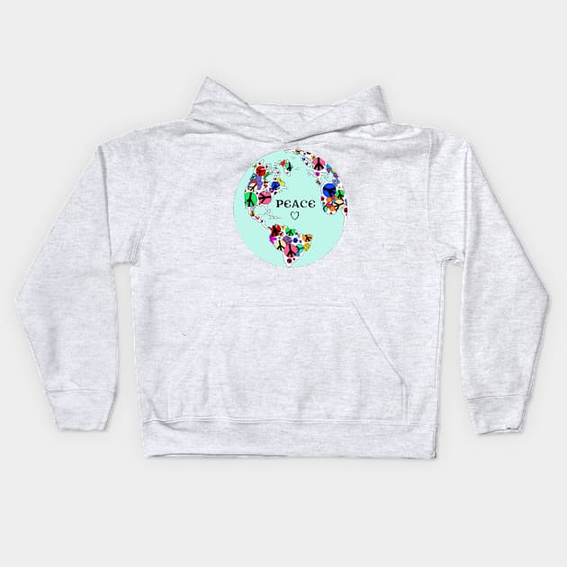 Peace on Earth...yes please Kids Hoodie by Keatos